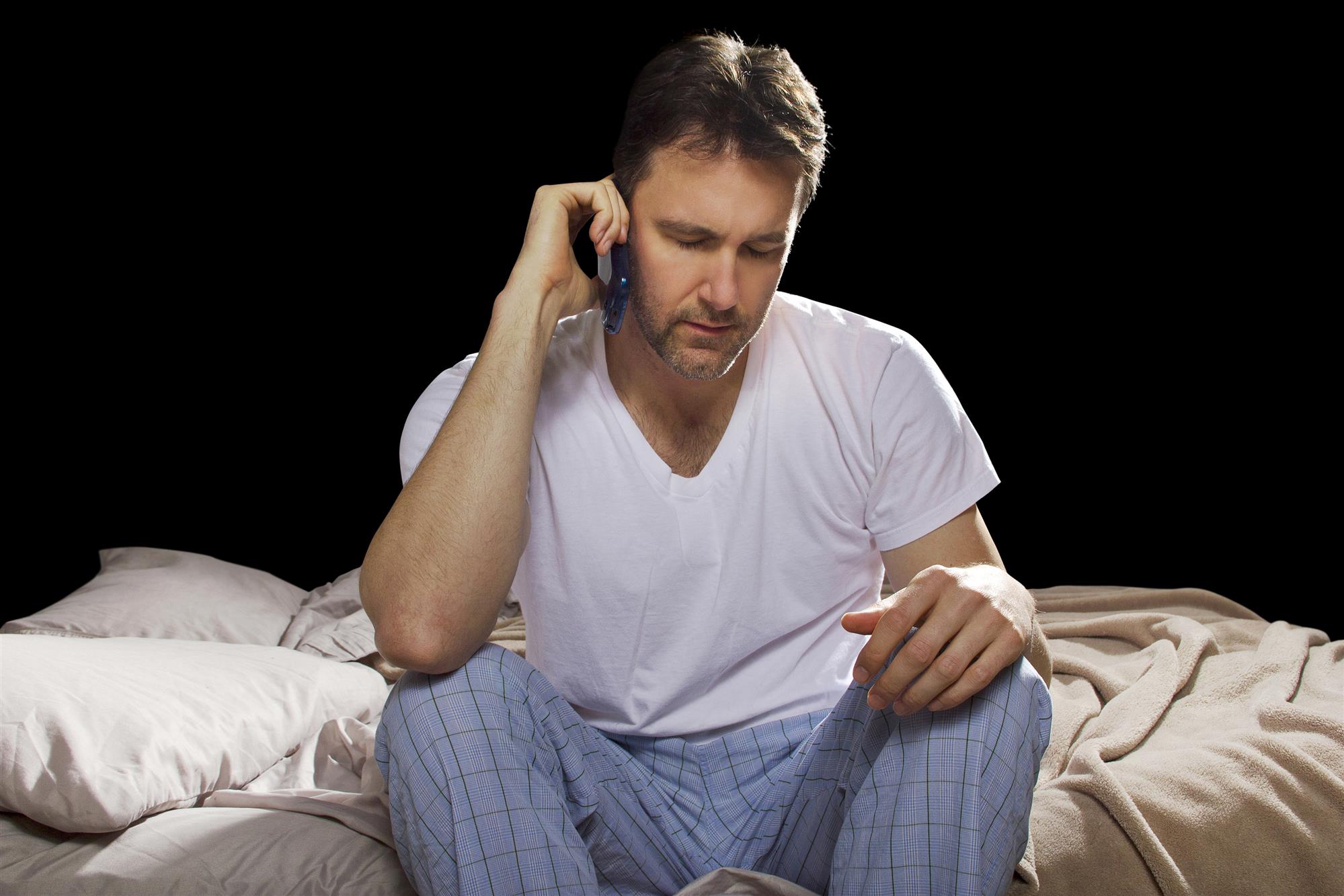 Man handling a call