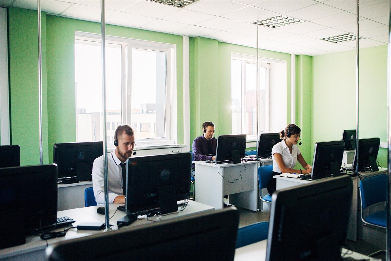 office workers working on computers