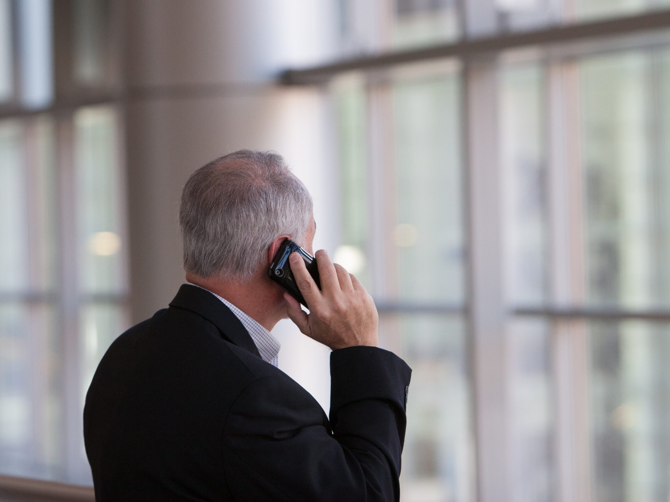 Emergency Call answering service, man on phone