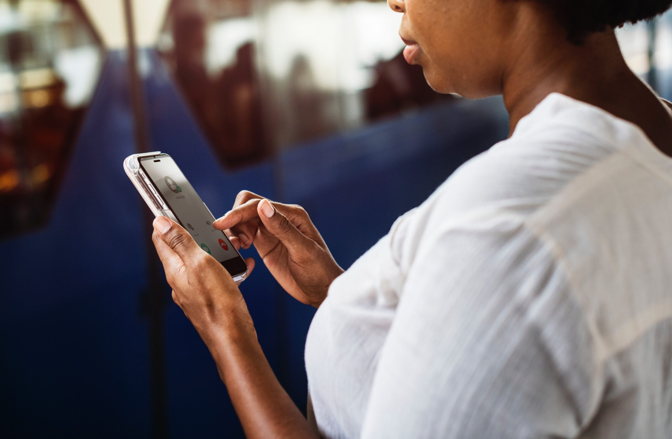 Woman on Phone for receptionist services