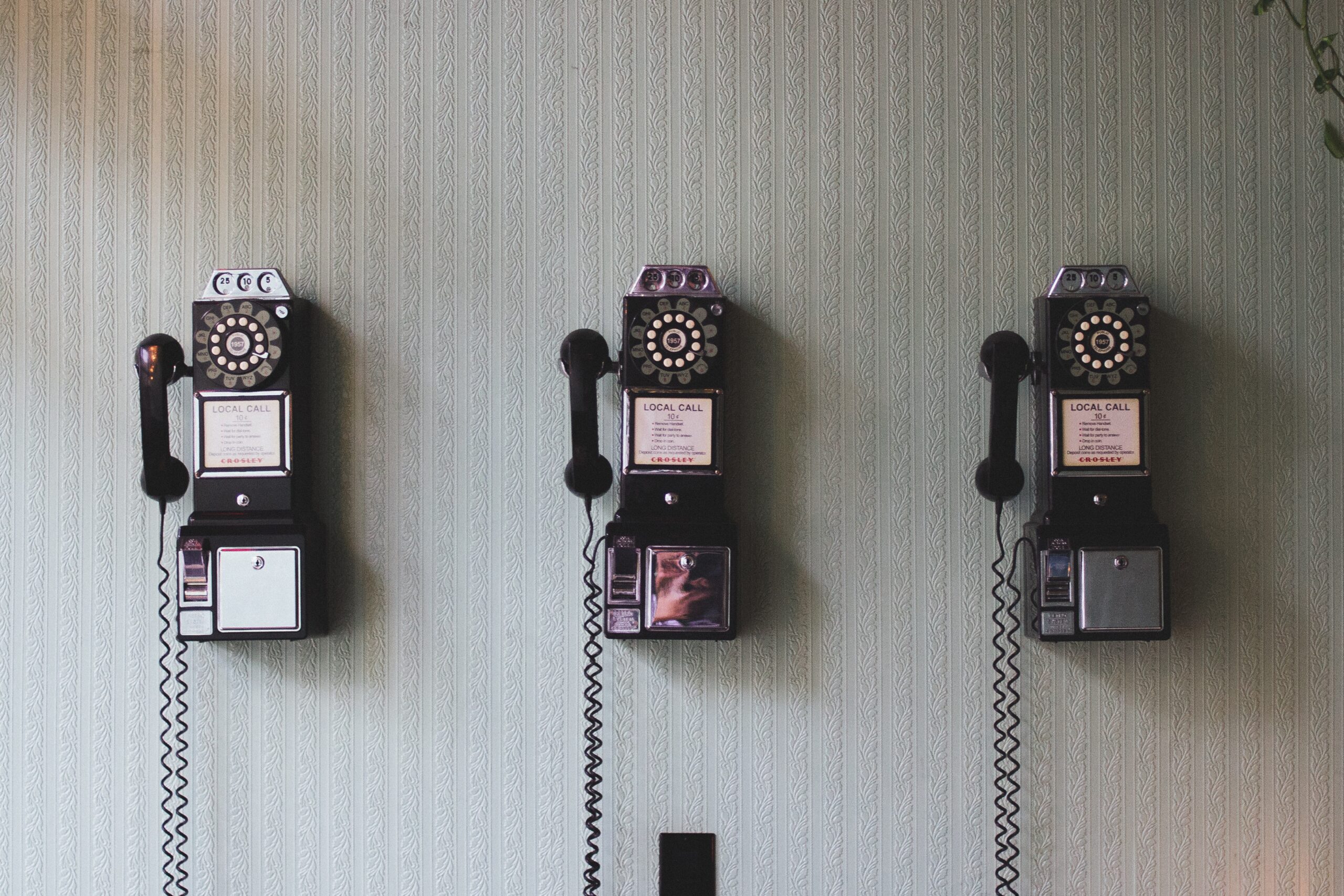 3 old phones for a texas answering service