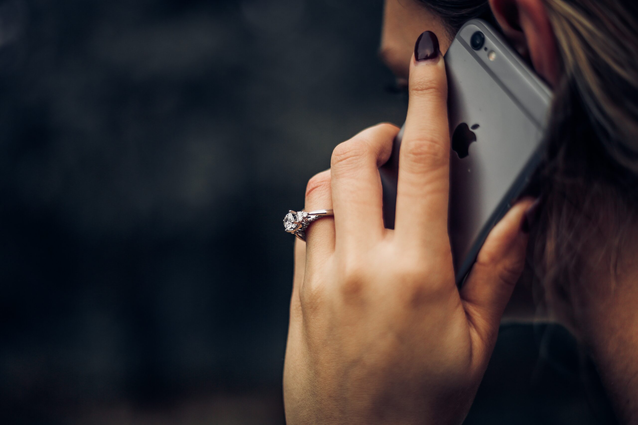 Woman on a call with call services