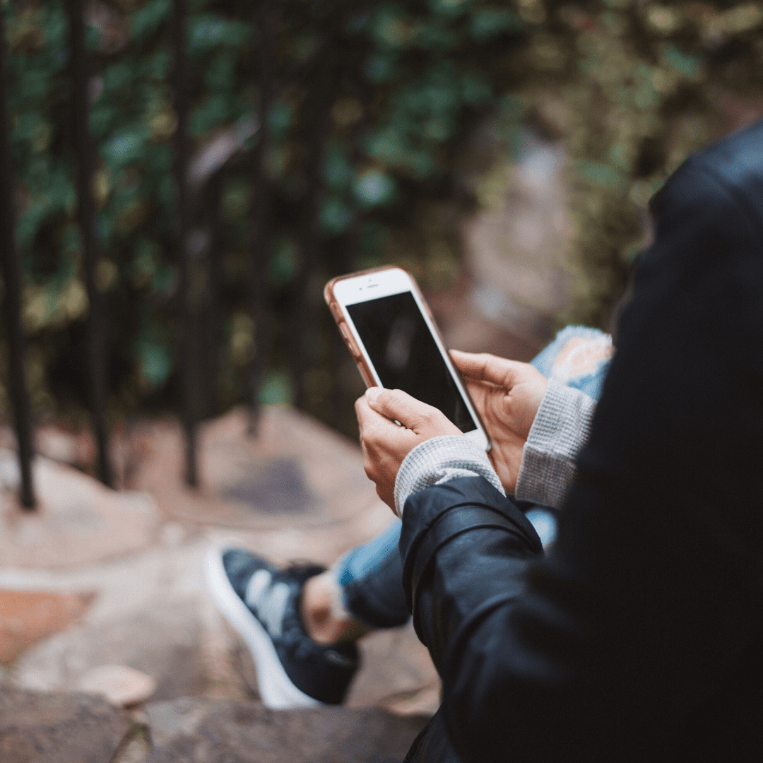 Woman on the phone during a call spike