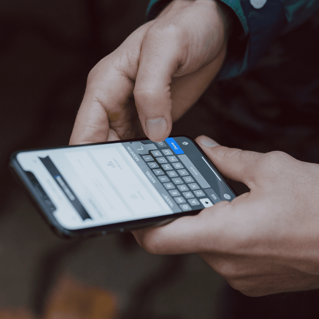 business communication on a cell phone