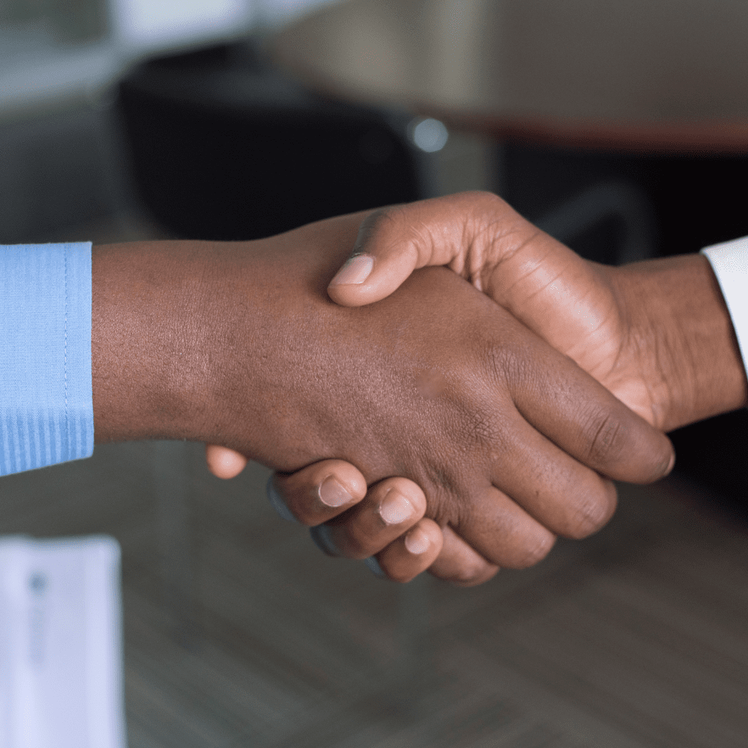 Customer Service handshake in business